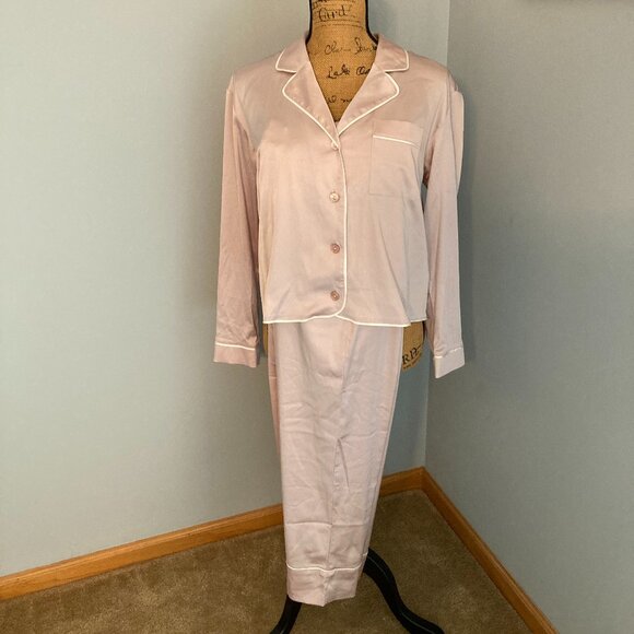 Express EUC Satin Feel Pajamas Top & Pant Women Size M - Picture 1 of 7